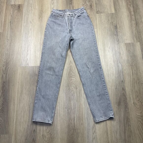 Vintage Levis 501 Jeans Womens 9 High Rise Straight Made USA 90s Denim Pants - Picture 1 of 15